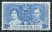 N°014-1937-ADEN-COURONNEMENT GEORGE VI-2A1/2-BLEU 