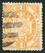 N°0039-1894-BOLIVIE-ARMOIRIES 9 ETOILES-1C-JAUNE/BISTRE 