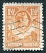 N°0027A-1938-RHODNORD-GEORGE VI-1P1/2-JAUNE/BRUN 