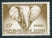 N°0013-1959-GUINEE REP-TETE D'ELEPHANT-15F-BRUN/JAUNE 