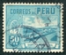 N°0361-1938-PEROU-QUARTIER DES OUVRIERS A LIMA-50C-BLEU/VERT 