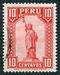 N°0294-1933-PEROU-STATUE DE LA LIBERTE A NEW YORK-10C-ROUGE 