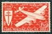 N°56-1943-MADAGASCAR-SERIE DE LONDRES-AVION-1F50-ROSE/ROUGE 