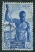 N°222-1947-AFRIQUE EQUAT FR-PIROGUIER DU NIGER-6F-BLEU 