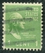 N°0369-1938-ETATS-UNIS-G.WASHINGTON-1C-VERT/JAUNE 