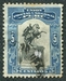 N°0136-1907-PEROU-STATUE DE BOLIVAR-5C-BLEU/NOIR 