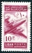 N°0083-1953-LIBAN-AVION-10PI-BRUN CARMINE 