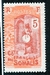 N°103-1922-COTE SOMALIS-JOUEUR DE TAMBOUR-5C-ROUGE BRUN 
