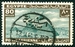 N°021-1933-EGYPTE-AVION ET PYRAMIDES-80M-SEPIA/VERT-BLEU 
