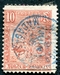 N°067-1903-MADAGASCAR-ZEBU ET ARBRE DU VOYAGEUR-10C-ROUGE 