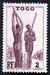 N°182-1941-TOGO FR-PILAGE DU MIL-2C-VIOLET BRUN 